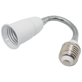 Ecola base Переходник гибкий с цоколя E27 на E27 150мм Белый
