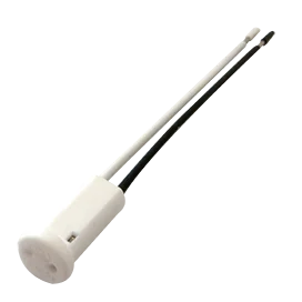 Ecola base G4 патрон керамический круглый торцевой с проводами 2*8cm (1 из уп. по 50)