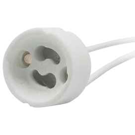 Ecola base GU10 патрон керамический с проводами 2*8cm (1 из уп. по 48)