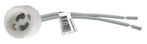 Ecola base GU10 патрон керамический с проводами 2*8cm