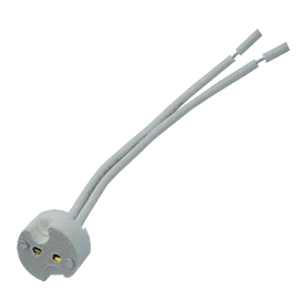 Ecola base GU5.3 патрон керамический с проводами 2*8cm