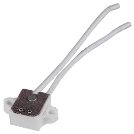 Ecola base G4 патрон керамический прямоуг. боковой с проводами 2*8cm и ушками для креп. (1 из уп. по 50)