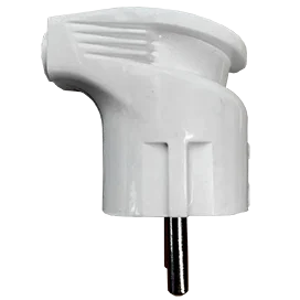Ecola base Вилка угловая Белая с заземлением 16А 250V