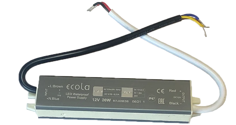 Ecola LED strip Power Supply 20W 220V-12V IP67 блок питания для светодиодной ленты