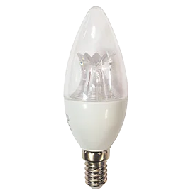 Ecola candle LED Premium 8,0W 220V E14 6000K прозрачная свеча с линзой (композит) 105x37