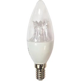 Ecola candle LED Premium 8,0W 220V E14 4000K прозрачная свеча с линзой (композит) 105x37