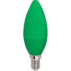 Ecola candle LED color 6,0W 220V E14 Green свеча Зеленая матовая колба 103x37