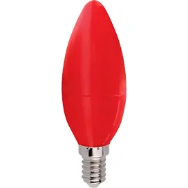 Ecola candle LED color 6,0W 220V E14 Red свеча Красная матовая колба 103x37