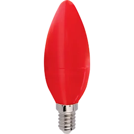 Ecola candle LED color 6,0W 220V E14 Red свеча Красная матовая колба 103x37