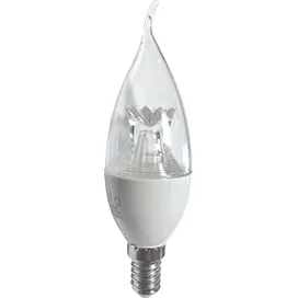 Ecola candle LED Premium 8,0W 220V E14 4000K прозрачная свеча на ветру с линзой (композит) 130x37