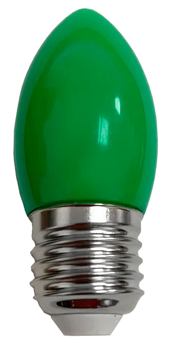 Ecola candle LED color 2,0W 220V E27 Green свеча Зеленая матовая колба 82x37