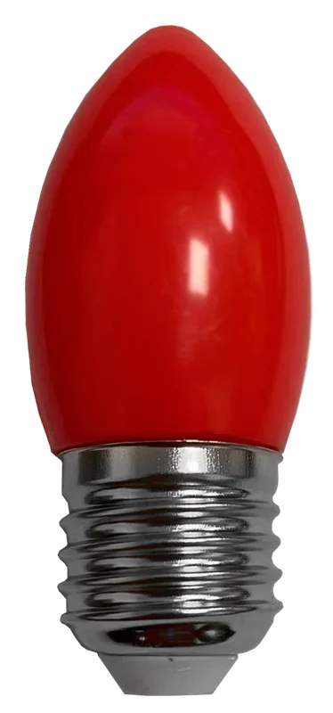 Ecola candle LED color 2,0W 220V E27 Red свеча Красная матовая колба 82x37