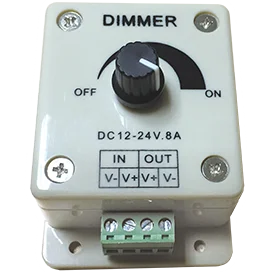 Ecola LED strip Dimmer 8A 96W 12V (192W 24V) с винтовыми клеммами и ручкой для управления