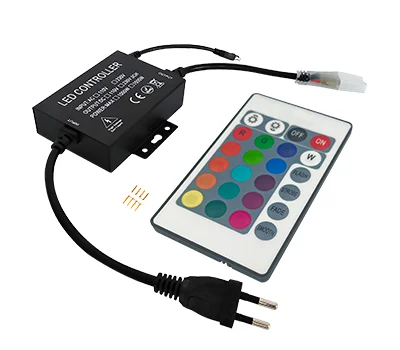 Ecola LED strip 220V RGB IR controller (IP20) 1500W 6,6A для ленты 220V 14x7 IP68 с инфракрасным пультом