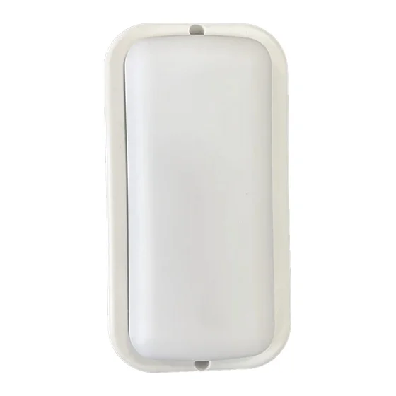 Ecola LED ДПП светильник Прямоугольник накладной IP65 матовый белый 18W 220V 6500K 200x100x40