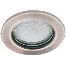 Ecola Light MR16 DL90 GU5.3 Светильник встр. плоский Черненая Медь 30x80 (кd74)