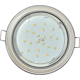 Ecola GX53 H4 9022 светильник встраив. без рефл. 2 цв. серебро-жемчуг-серебро 38х106 (к+)