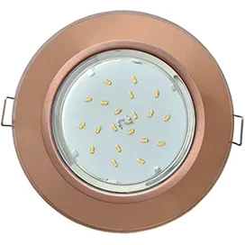 Ecola GX53 H4 5310 Glass Стекло Круг черненая медь - янтарь 38x126 (к+)