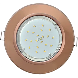 Ecola GX53 H4 5310 Glass Стекло Круг черненая медь - янтарь 38x126 (к+)