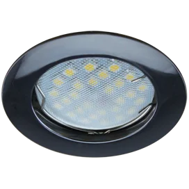 Ecola MR16 DL100 GU5.3 Светильник встр. литой Черный Хром 24x75