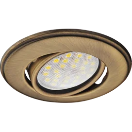 Ecola MR16 DH03 GU5.3 Светильник встр. поворотный выпуклый (скрытый крепеж лампы) Бронза 25x88 (кd74)