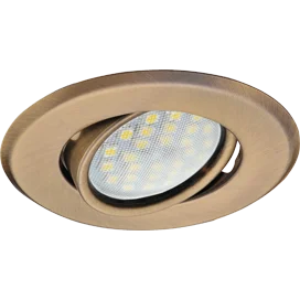 Ecola MR16 DH09 GU5.3 Светильник встр. поворотный плоский (скрытый крепеж лампы) Бронза 25x90 (кd74)