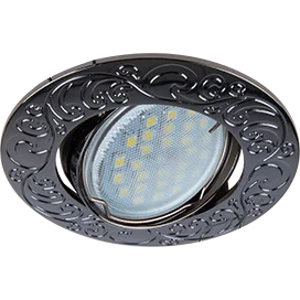 Ecola MR16 DL114 GU5.3 Светильник встр. литой поворотный Лианы Черный Хром 25x90