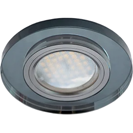 Ecola MR16 DL1650 GU5.3 Glass Стекло Круг Черный / Черный хром 25x95 (кd74)