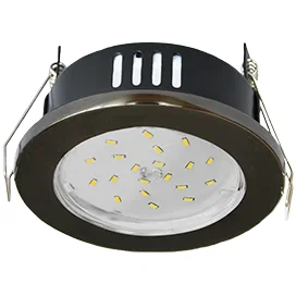 Ecola GX53 H9 защищенный IP65 светильник встраив. без рефл. черный хром 98х55