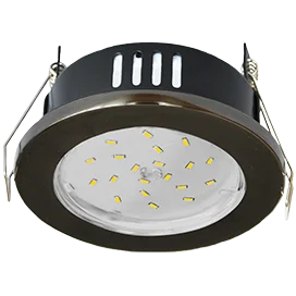 Ecola GX53 H9 защищенный IP65 светильник встраив. без рефл. черный хром 98х55