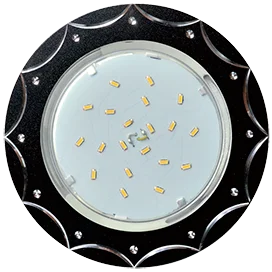 Ecola GX53 H4 DL5384 светильник встраив. без рефл. Звезда Черный/Алюм 20x110 (к+)