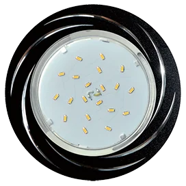 Ecola GX53 H4 DL5386 светильник встраив. без рефл. Вихрь Черный/Алюм 20x110 (к+)
