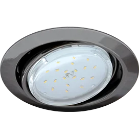 Ecola GX53 FT9073 светильник встраиваемый поворотный черный хром 40x120