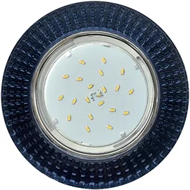 Ecola GX53 H4 5319 Glass Круг с черной мозаикой/фон черный./центр.часть хром 40x123 (к+)