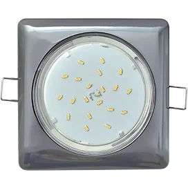 Ecola GX53 H4 Square светильник квадратный выпуклый Черный хром 107x41 (к+)