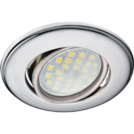 Ecola MR16 DH03 GU5.3 Светильник встр. поворотный выпуклый (скрытый крепеж лампы) Хром 25x88 (кd74)