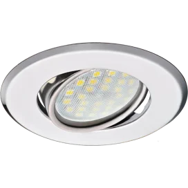 Ecola MR16 DH09 GU5.3 Светильник встр. поворотный плоский (скрытый крепеж лампы) Хром 25x90 (кd74)
