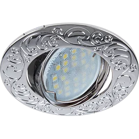 Ecola MR16 DL114 GU5.3 Светильник встр. литой поворотный Лианы Хром 25x90