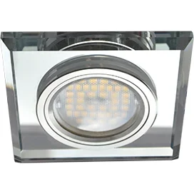 Ecola MR16 DL1651 GU5.3 Glass Стекло Квадрат скошенный край Хром / Хром 25x90x90 (кd74)