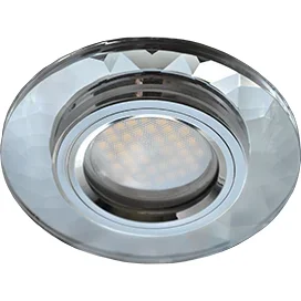 Ecola MR16 DL1654 GU5.3 Glass Стекло Круг граненый Хром / Хром 25x90 (кd74)