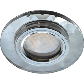 Ecola MR16 DL1654 GU5.3 Glass Стекло Круг граненый Хром / Хром 25x90 (кd74)