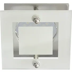 Ecola MR16 DL200 GU5.3 Glass Квадрат со стеклом Прозрачный и Матовый / Хром 45x77x77