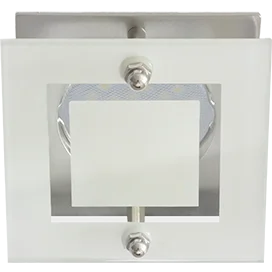 Ecola MR16 DL200 GU5.3 Glass Квадрат со стеклом Прозрачный и Матовый / Хром 45x77x77