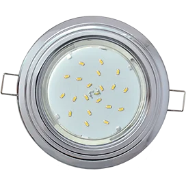 Ecola GX53 H4 9010 светильник встраив. без рефл. "2 круга" Хром 43x115 (к+)