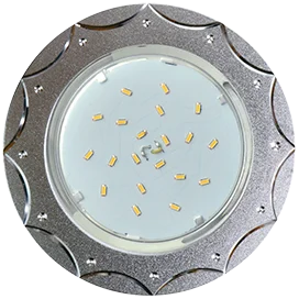 Ecola GX53 H4 DL5384 светильник встраив. без рефл. Звезда матовый Хром/Алюм 20x110 (к+)