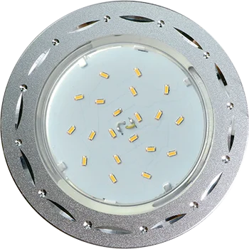 Ecola GX53 H4 DL5385 светильник встраив. без рефл. Точки-полоски по кругу матовый Хром/Алюм 20x110 (к+)