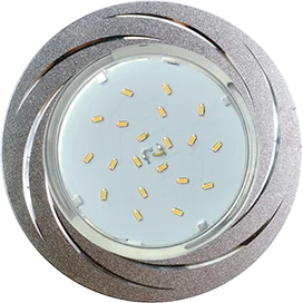 Ecola GX53 H4 DL5386 светильник встраив. без рефл. Вихрь матовый Хром/Алюм 20x110 (к+)