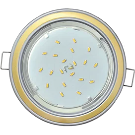 Ecola GX53 H4 9022 светильник встраив. без рефл. 2 цв. серебро-золото-серебро 38х106 (к+)