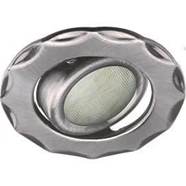 Ecola MR16 DH07 GU5.3 Светильник встр. поворотный Звезда (скрытый крепеж лампы) Сатин-Хром 25x88 (Kd74)