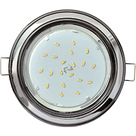 Ecola GX53 H4 9022 светильник встраив. без рефл. 2 цв. черный хром-хром-черный хром 38х106 (к+)